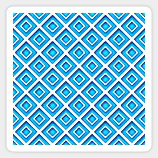 Azure 3d Geometric Pattern Sticker